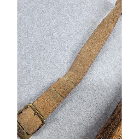 Ugg Sling Hobo Bag Brown Medium Sherpa Shearling Zip Suede Boho Distressed - Picture 6 of 13